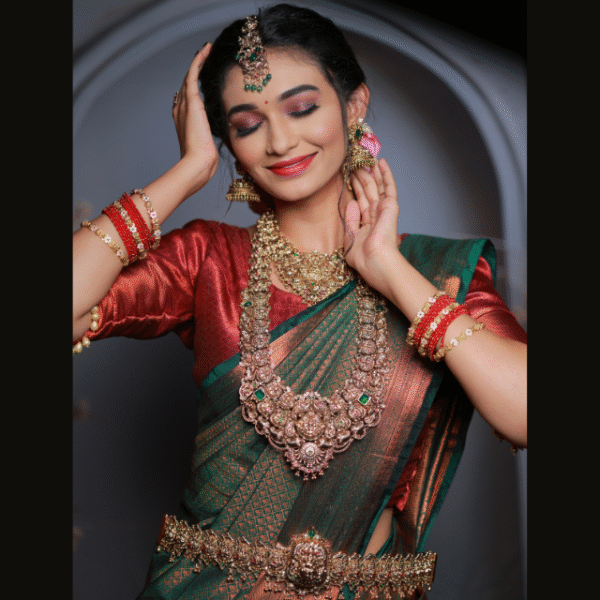 Elegant Handmade Silver Based Bridal Jewellery Sets for Rent in Erode