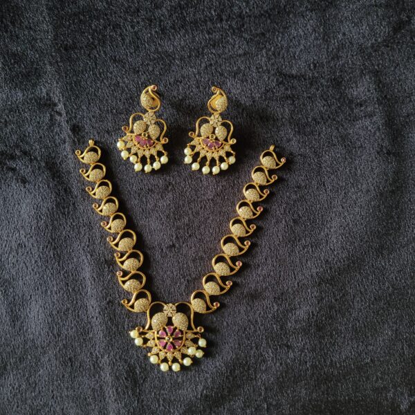 Mango Design Neck Set with Earrings